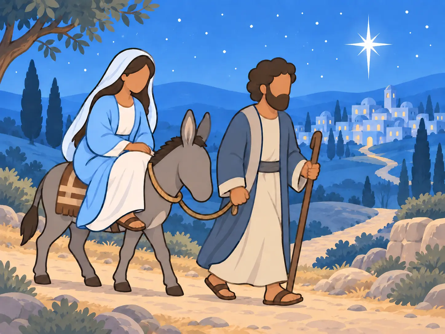 Mary and Joseph travel