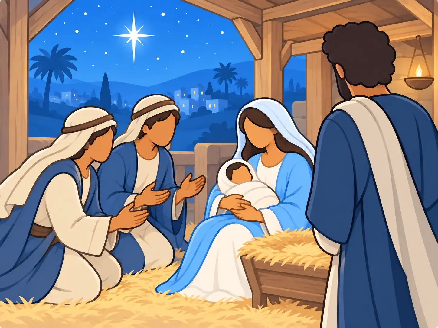 The shepherds find Jesus