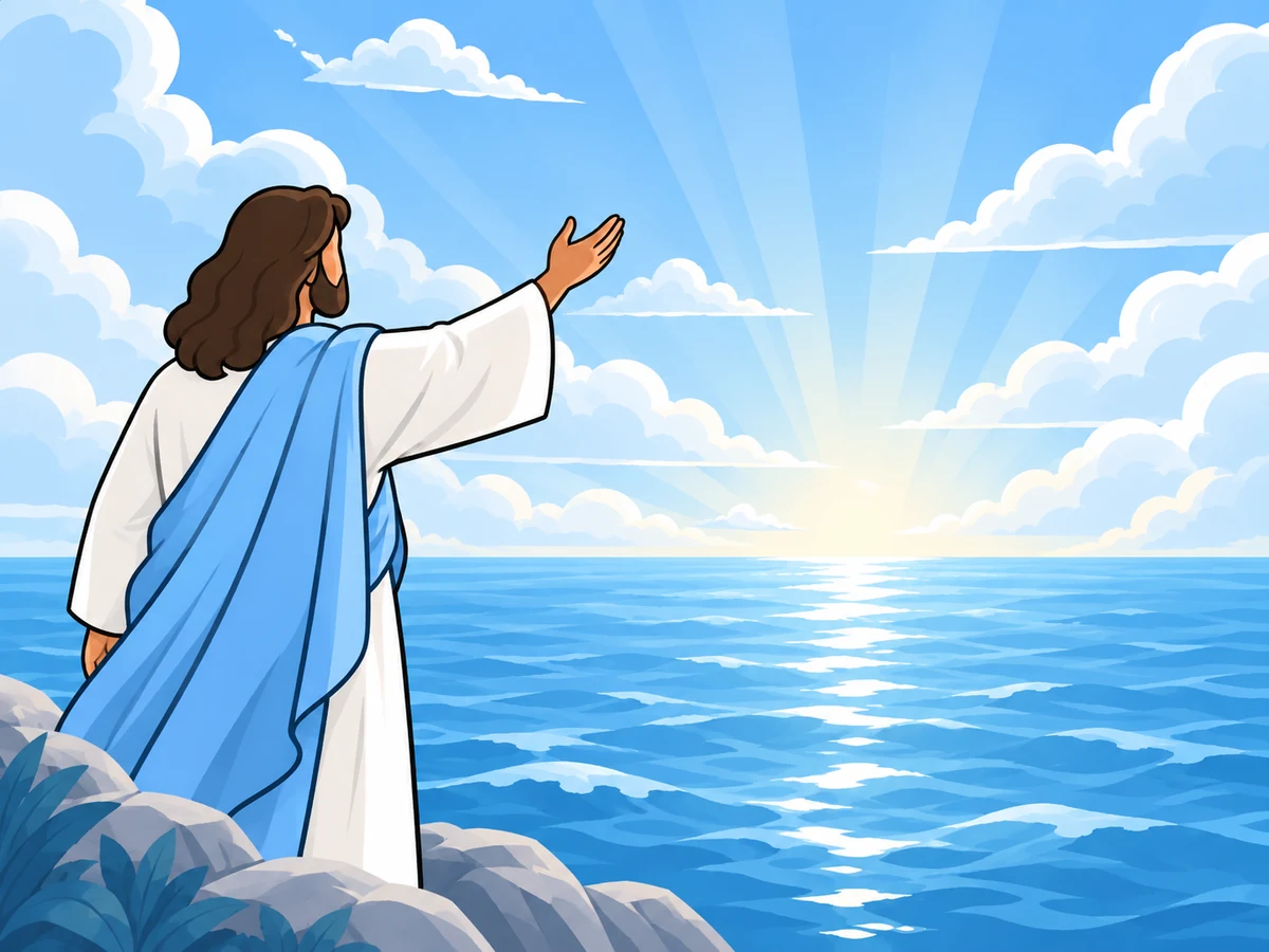 God makes the sky