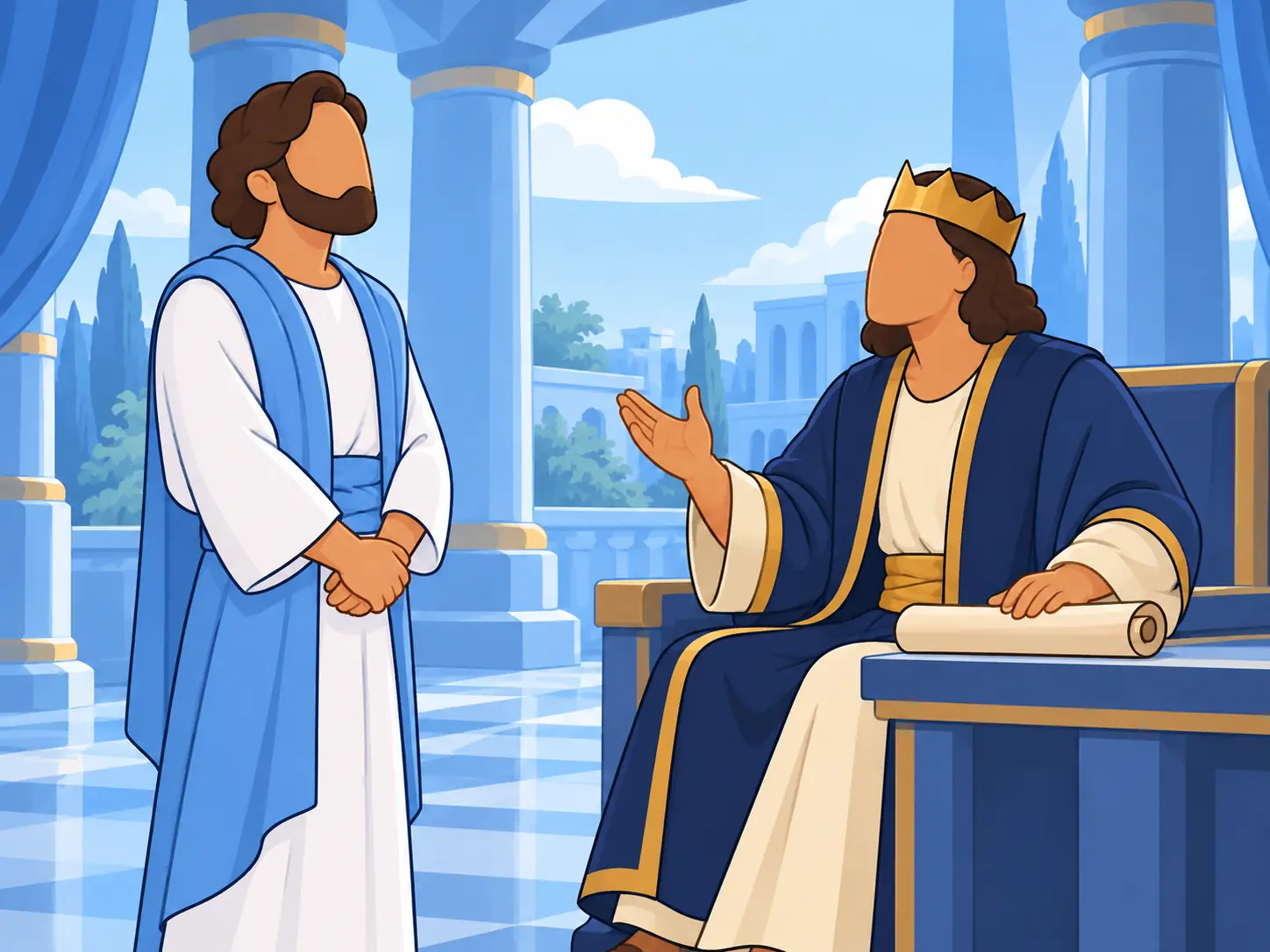 The king realizes the danger