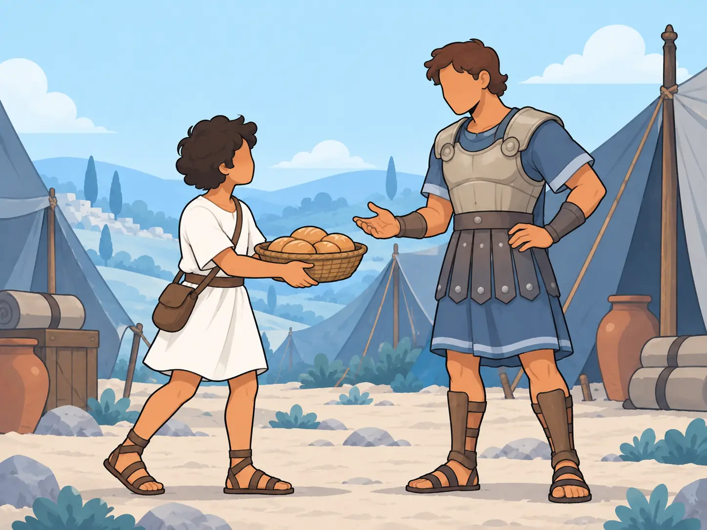 David visits the camp