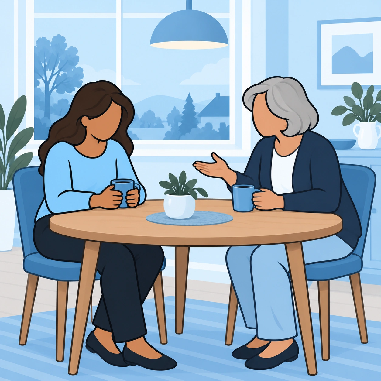 A single woman feels uncomfortable as her aunt asks a personal question at a family gathering.